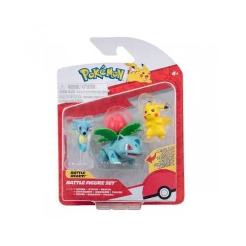 Set 3 figurine de actiune Pikachu 2 Horsea Ivysaur
