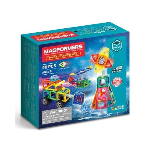 Joc magnetic de constructie Magformers Mystery Spin Set cu Element Rotativ 40 piese Magformers