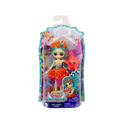 Papusi si animalute Staria Starfish si Beamy Enchantimals Royal