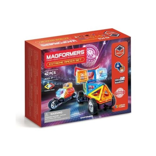 Joc magnetic de constructie Extreme Racer Curse Extreme 42 piese Magformers