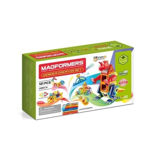 Joc magnetic de constructie Wonder Creator Set Dinozauri si Creaturi Minunate 121 piese Magformers