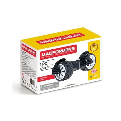 Joc magnetic de constructie Transform Wheels Set Accesorii cu Roti 1 piesa Magformers