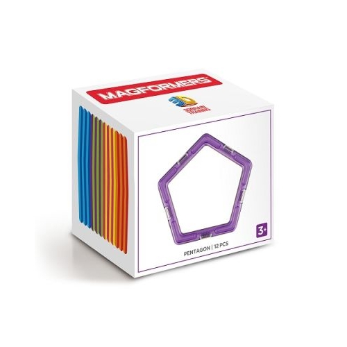Joc magnetic de constructie Pentagon Set 12 piese in forma de pentagon Magformers