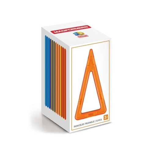 Joc magnetic de constructie Isosceles Triangle Set 12 piese in forma de triunghi isoscel Magformers