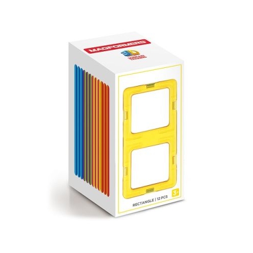 Joc magnetic de constructie Rectangle Set 12 piese in forma de dreptunghi Magformers