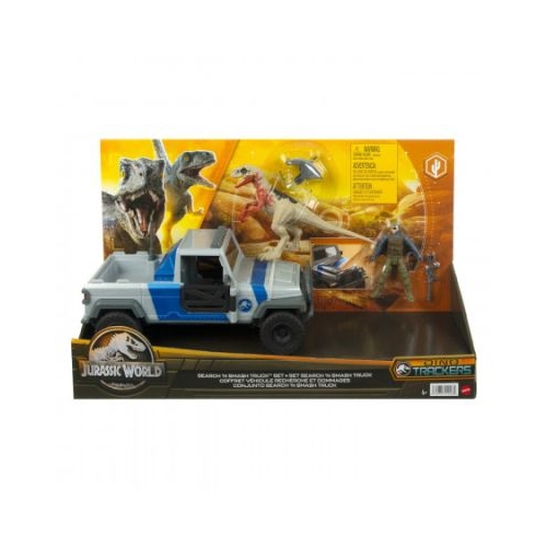 Set camioneta search and smash si dinozaur atrociraptor Jurassic World Dino Trackers