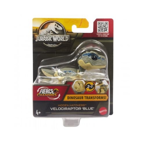 Dinozaur transformabil velociraptor Blue Jurassic World Fierce changers Hidden hatchers