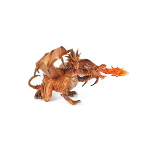 Figurina Dragon cu doua capete auriu Papo