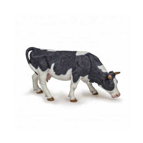 Figurina vaca alb cu negru Papo