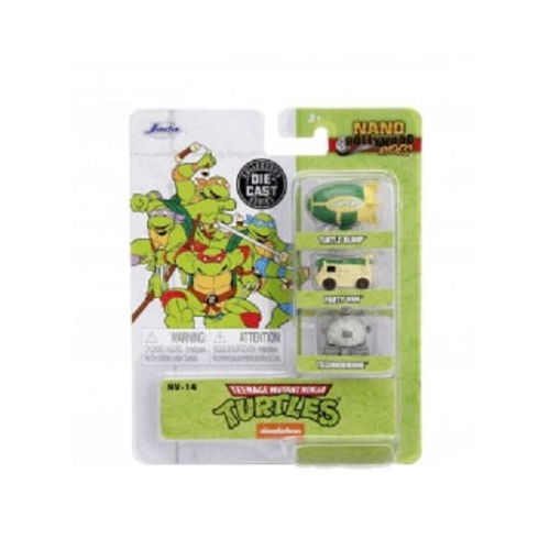 Set 3 masinute metalice Testoasele Ninja 4 cm Jada