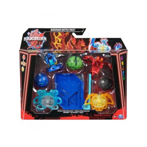 Set de lupta Bakugan Nillious Mantid Bruiser Octogan si Trox