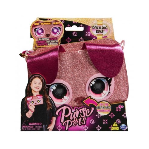 Purse Pets Rainbow lights Gentuta interactiva Dazzling Diva Spin Master