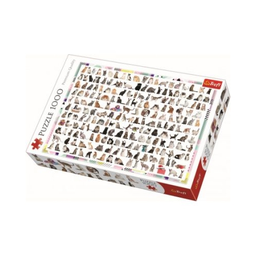 Puzzle 1000 Pisici 208 la numar Trefl