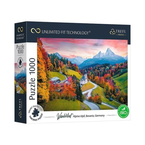 Puzzle UFT 1000 Peisaj idilic Alpi Trefl