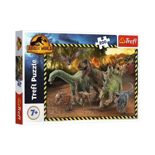 Puzzle 200 Jurassic World in parcul Jurassic Trefl