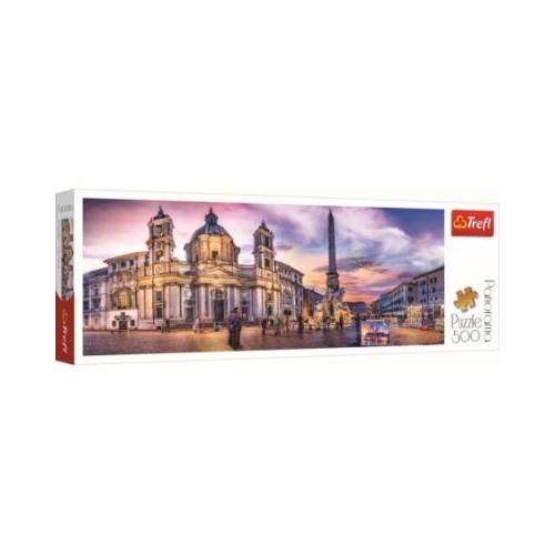 Puzzle 500 Panorama Piata Navona din Roma Trefl