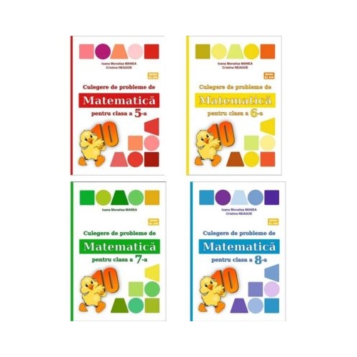 Pachet Complet Culegerile de probleme de matematica PUISORUL clasele 5 6 7 si 8 - Ioana Monalisa Manea