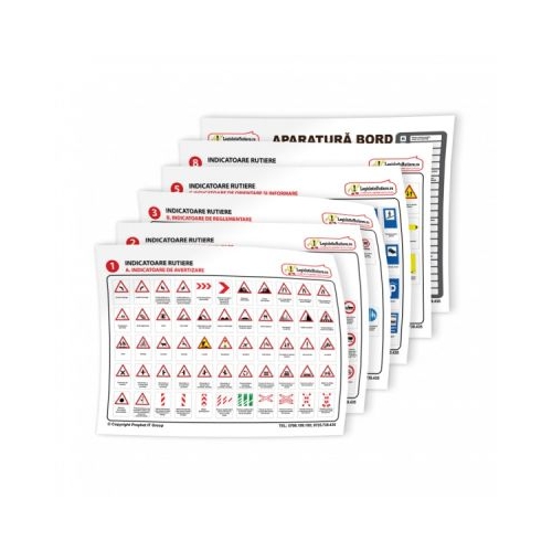 Set planse legislatie rutiera pentru scolile de soferi 70 x 100 cm