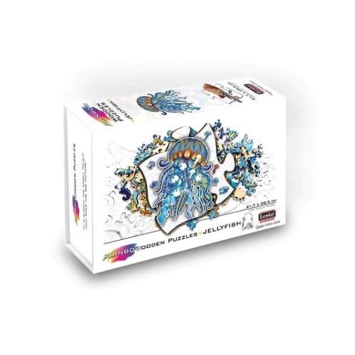 Puzzle din lemn multicolorat. Meduza 106 piese