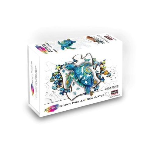 Puzzle din lemn multicolorat. Broasca testoasa 125 piese