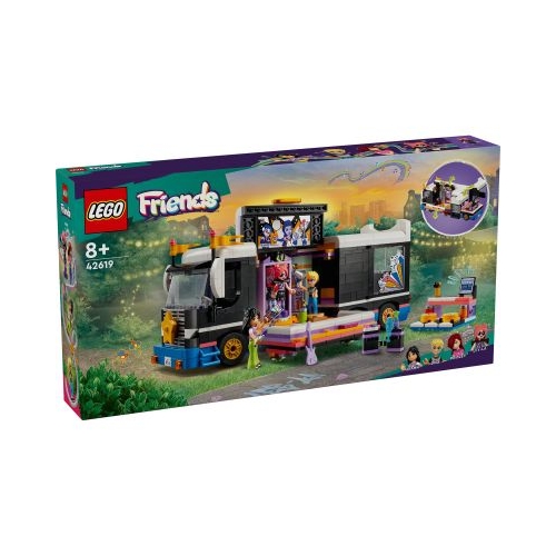 LEGO Friends. Autocar de turneu pentru staruri pop 42619 845 piese