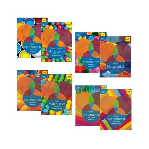 Pachet Colectia Clubul Matematicienilor. Culegeri de Matematica pentru clasele 5 6 7 8 semestrele 1 si 2 - Marius Perianu