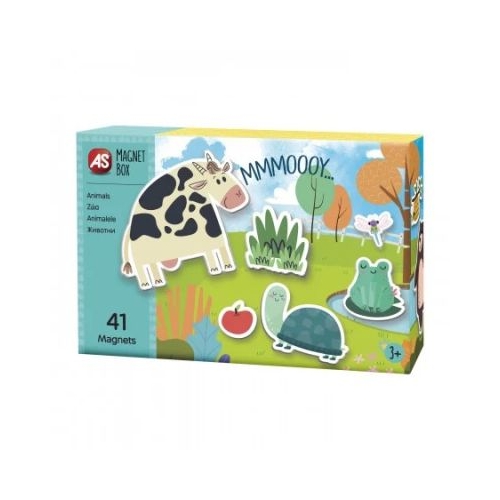 Cutie magnetica animale cu 41 de piese