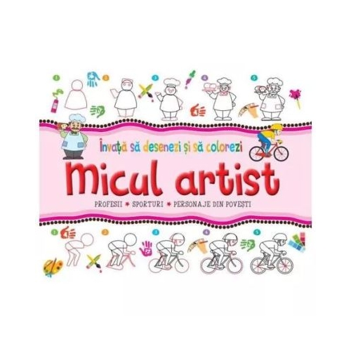 Micul artist. Invata sa desenezi si sa colorezi roz