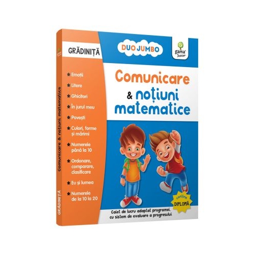 Comunicare si notiuni matematice gradinita. Colectia Duo Jumbo
