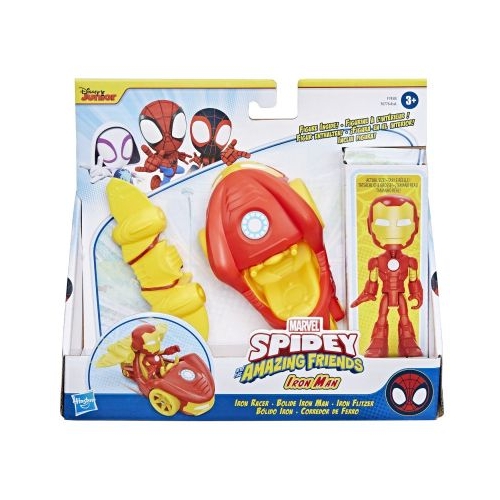 Set masinuta si figurina accesoriu Iron Man Spidey Prietenii extraordinari
