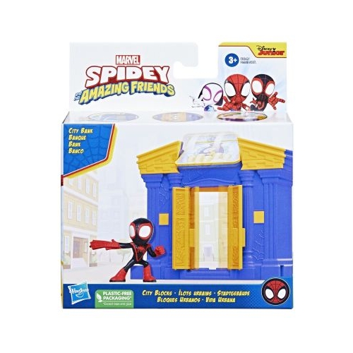 Set de constructie Banca Spidey Prietenii extraordinari City Blocks