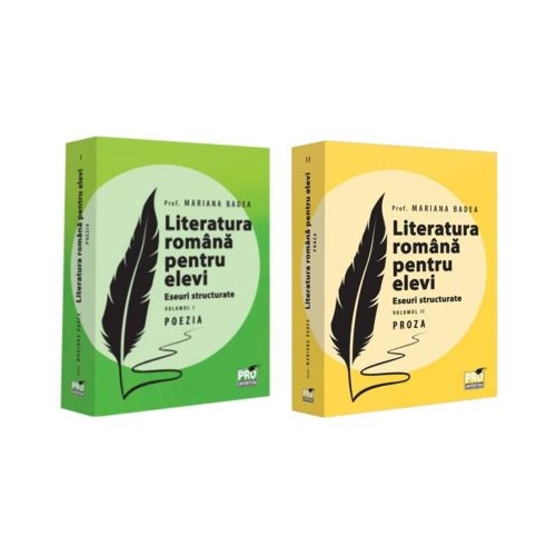 Pachet Literatura romana pentru elevi. Eseuri structurate Poezia si Proza - Mariana Badea