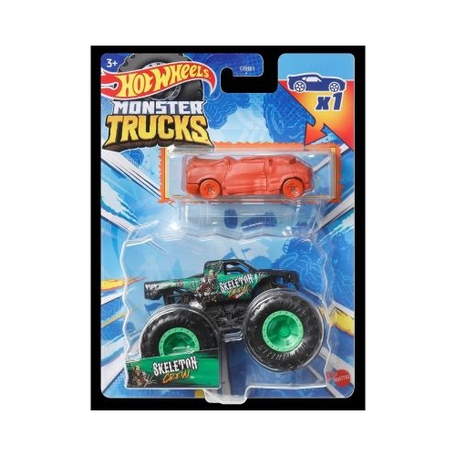 Monster Truck si masinuta metalica Skeleton Crew