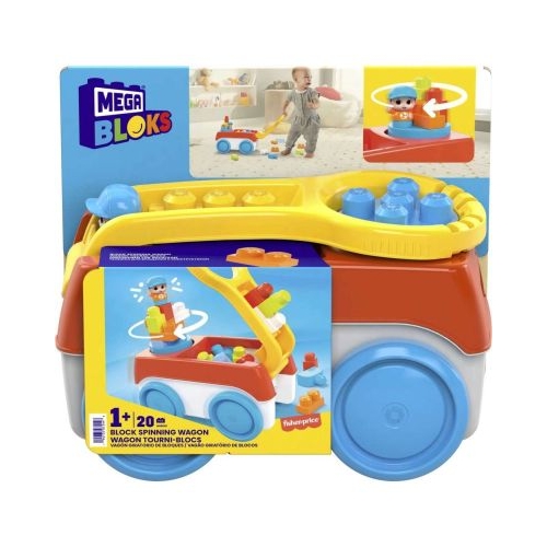 Set de constructie 20 piese Caruciorul care se invarte Mega Bloks