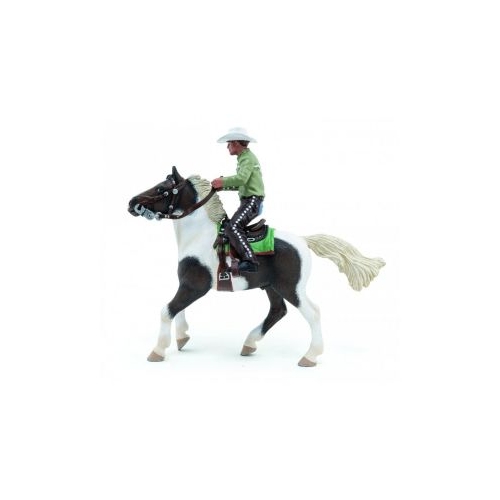 Figurina cowboy si calul sau Papo