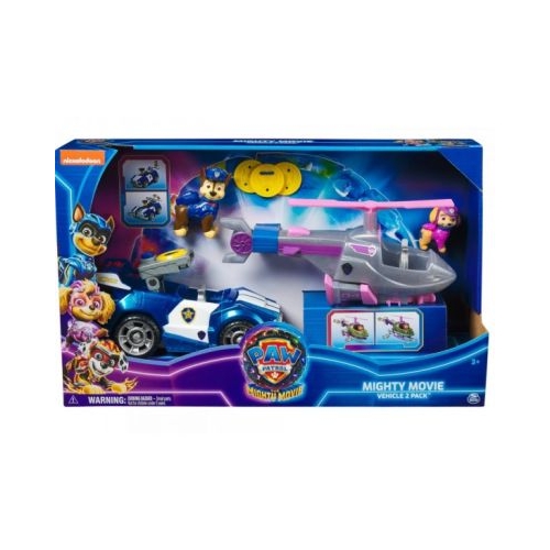 Set 2 vehicule Patrula Catelusilor Mighty Movie