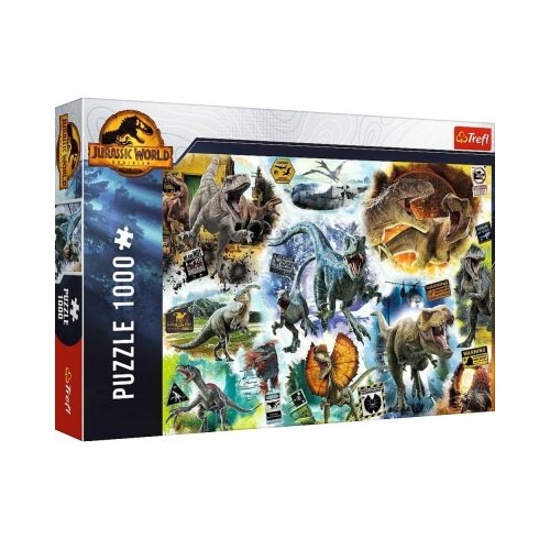 Puzzle 1000 piese Jurassic World. Pe urmele dinozaurilor Trefl