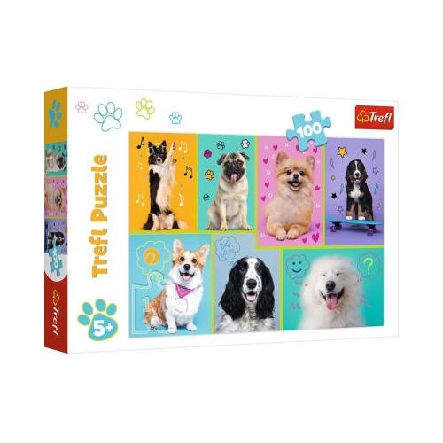 Puzzle 100 In lumea cateilor Trefl