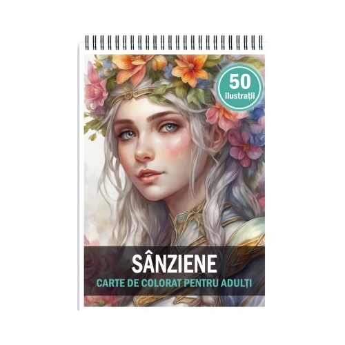 Carte de colorat 50 de ilustratii Sanziene