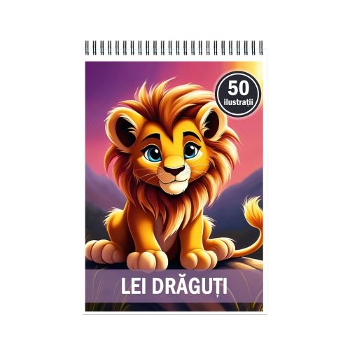Carte de colorat 50 de ilustratii Lei draguti