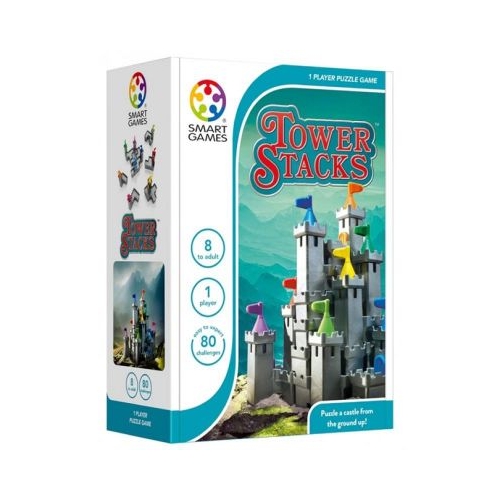 Joc de logica Tower Stacks cu 80 de provocari editie internationala