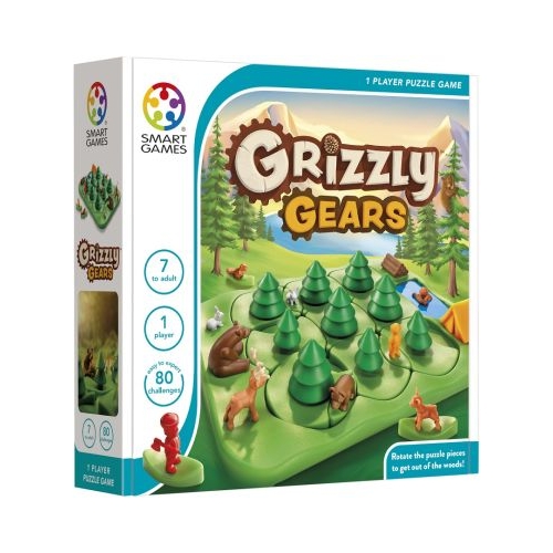 Joc de logica Grizzly Gears cu 80 de provocari limba romana