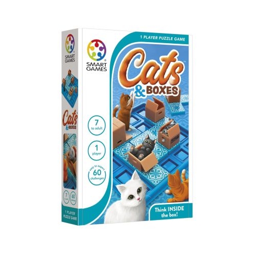 Joc de logica Cats and Boxes cu 60 de provocari editie internationala