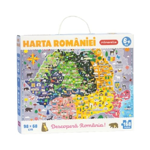 Puzzle 168 piese. Harta Romaniei