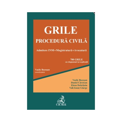 Grile Procedura Civila. Admitere INM  Magistratura  Avocatura - Vasile Bozesan