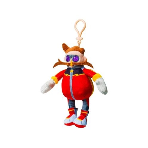 Jucarie de plus cu agatatoare 15cm Sonic Prime Mr. Dr. Eggman strip