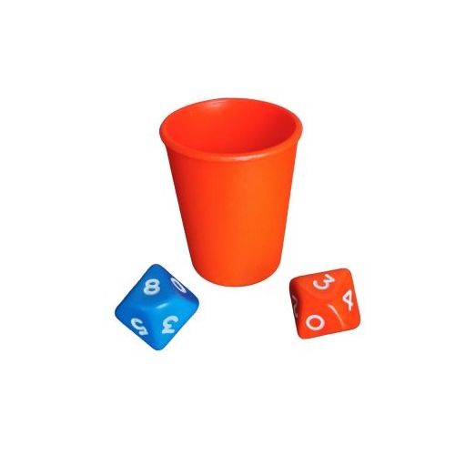 Set zaruri speciale pentru ales numerele de jucat la LOTO si cupa pentru zaruri