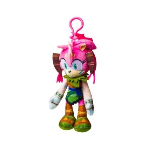 Jucarie de plus cu agatatoare 15cm Sonic Prime Amy strip