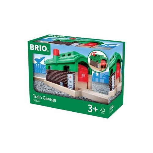 Garaj pentru trenulete cu usi mobile actionate cu buton BRIO 3 ani