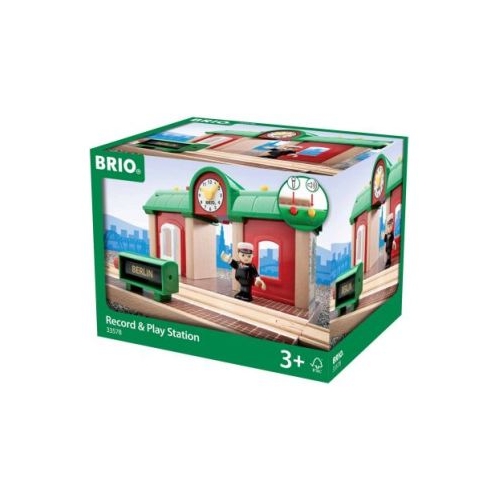 Gara pentru trenulete cu lumini semnale sonore si mesaje preinregistrate BRIO 3 ani